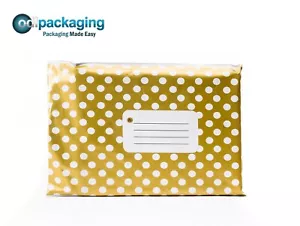 More details for polka dot mailing bags postage postal poly printed coloured seal all sizes