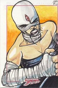 2010 Marvel Dangerous Divas Series 1 Sketch Card Fodra unknown 2