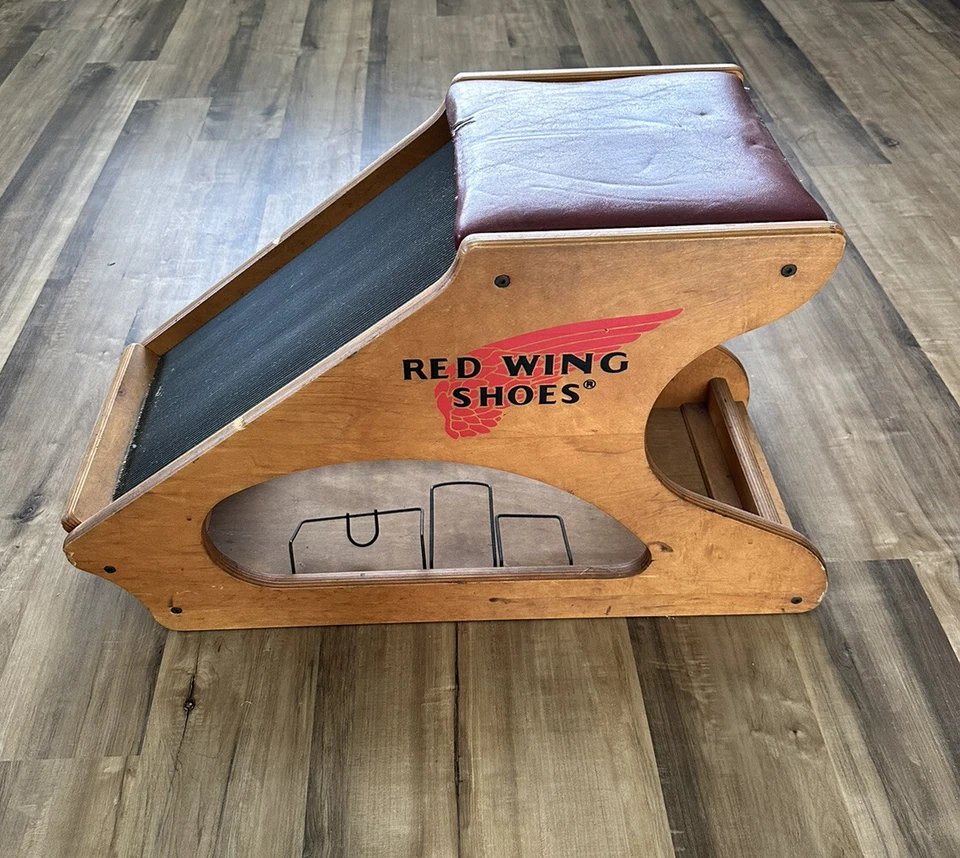 VINTAGE RED WING SHOES BOOT SHOP DISPLAY FITTING STOOL RARE! - Image 1 of 4