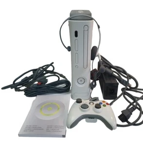 XBOX 360 Console with Controller, HD lead, AC Adaptor, Ethernet Cable BOXED - Imagen 1 de 14