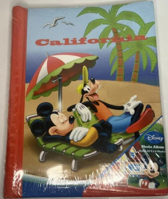 Disney Photo Album California 32 Pictures Mickey Mouse Goofy Beach SEALED - Image 1 of 4