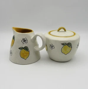 SPECTRUM DESIGNZ IN HOMESTYLEZ LEMON BLOOM SUGAR BOWL AND CREAMER SET BNWT - Picture 1 of 24