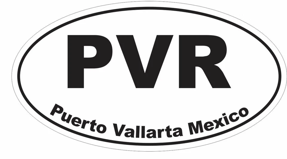 WINTER PARK PRODUCTS Puerto Vallarta Mexico Oval Bumper Sticker or Helmet Sticker D3564 Euro Oval