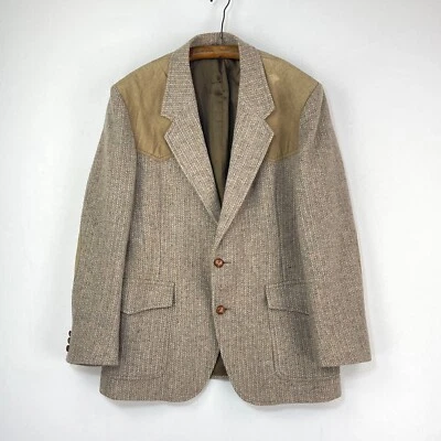 Pendleton Tweed Sports Jacket Mens UK 40R Oat Brown Wool Shooting Hacking Blazer - Image 1 of 4