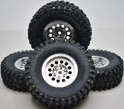 Axial SCX10 III Pro-Line 1982 Chevy K10 4WD Beadlock Wheels Hyrax Tires - Image 1 of 4