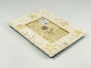 Beach Nautical Sand Seashells Starfish 4" x 6" 4x6 Photograph Photo Frame -NEW - Picture 1 of 7