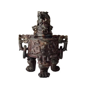 Huge Antique Chinese Agate Incense Burner, 15” T x 12” W x 8” D, 18+ lbs - Picture 1 of 16