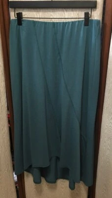 Women's Two Star Dog Pull On Stretch High Low Skirt Light Teal M EUC MUST SEE !! - Image 1 of 4