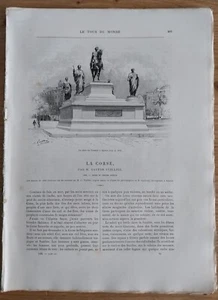 LA CORSE par Gaston Vuillier Le Tour du Monde 1891 Ajaccio Bonifacio voyage - Foto 1 di 21