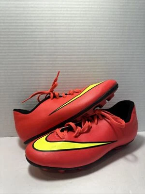 Nike Hot Coral Fútbol Botín Encaje Zapatos Talla 4.5Y GB-4 Foto 1 de 4