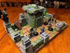 Dungeon Cemetery Set 28mm Terrain Dungeons & Dragons Pathfinder d&d Wargaming - Afbeelding 1 van 6