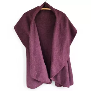 Neu ohne Etikett Pflaumenoptik Schal Weste Wickel Poncho Damen Einheitsgröße vielseitig Lagenlook - Bild 1 von 11