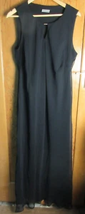 Long Black Sleeveless Fitted Sheath Dress with Peephole Neck by Essence, Size 22 - Picture 1 of 11