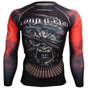 [FX-108] BTOPERFORM Compression Shirt Skin Tight Base layer Rash guard MMA Gym - Picture 1 of 6