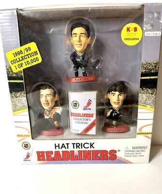 Hockey Paul Kariya Eric Lindros Jaromir Jagr NHL Sombrero Truco Cabezales 1998-1999 Foto 1 de 4