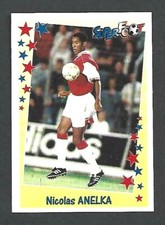 NICOLAS ANELKA FRANCE ARSENAL PANINI 98 SUPERFOOT STICKER. NO.176