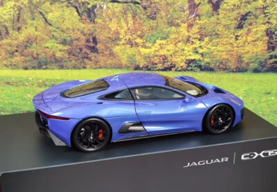 AR Real Jaguar C-X75 2015 Metal Diecast Car Model Collection Blue 1:18 toys - Image 1 of 4