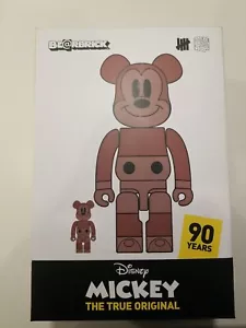 Medicom Bearbrick Disney Mickey Mouse Undefeated Copper 400% + 100% be@rbrick - Picture 1 of 8