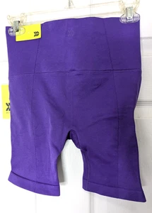 Pantaloncini donna vita alta senza cuciture core modellanti viola taglia med yoga - Foto 1 di 6