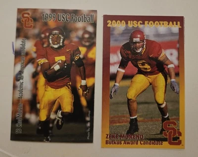 1999 & 2000 USC TROJANS pocket Schedule Chad Morton Zeke Moreno - Image 1 of 3