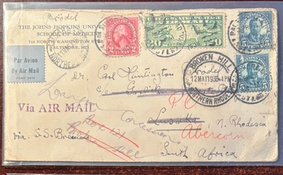 1936 portada de la Universidad Johns Hopkins a Sudáfrica Foto 1 de 2