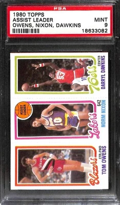 1980 TOPPS #160 OWENS/NIXON TL/DAWKINS PSA 9 Mint 18633082  - Image 1 of 3