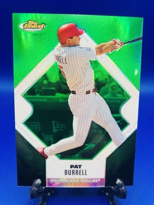 2006 Topps Finest 114 Pat Burrell  Finest Refractors Green /199 - Image 1 of 2