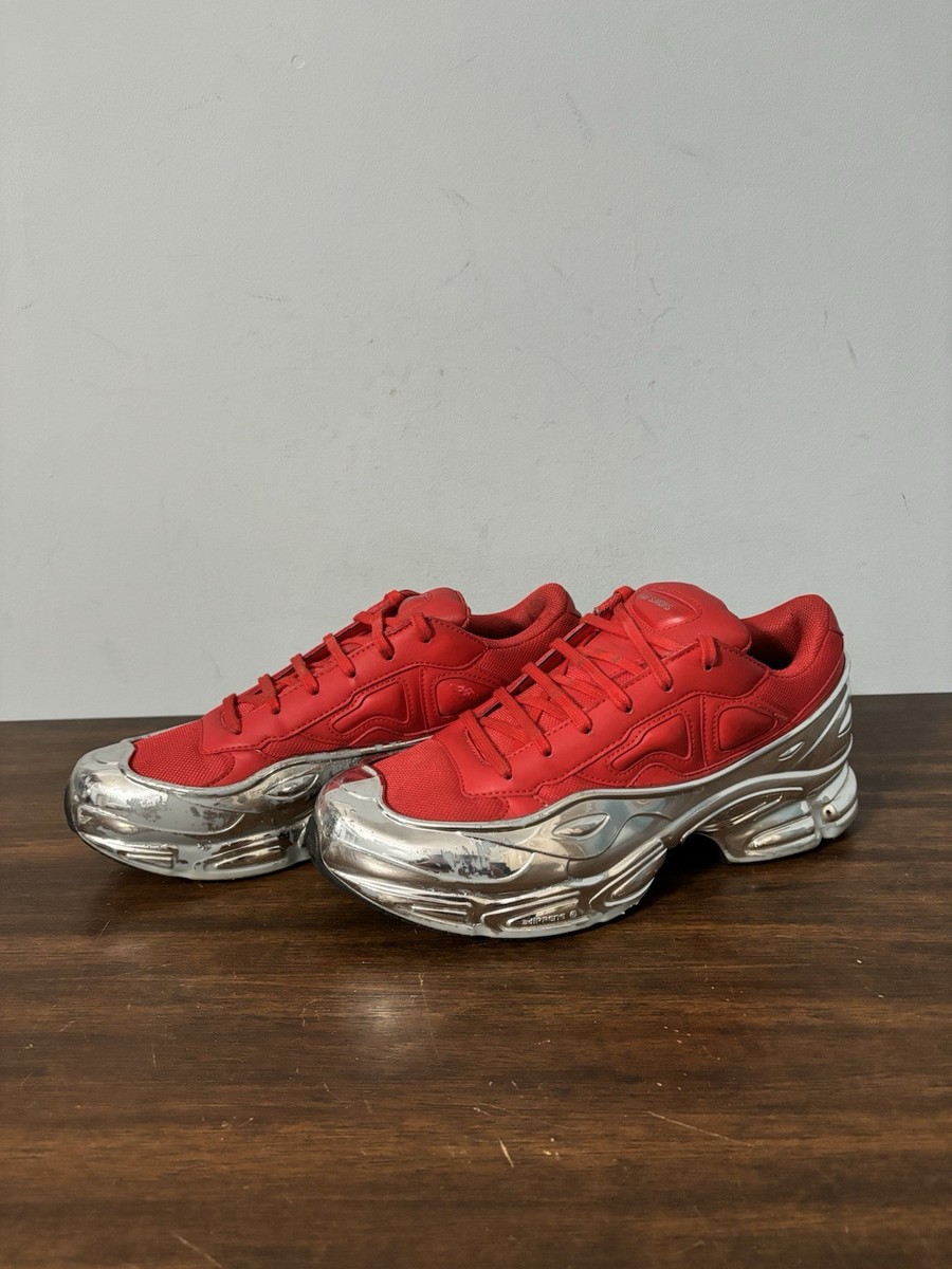スニーカー adidas Ozweego Raf Simons Red Silver llic adidas Raf Simons x Ozweego Mirrored - Red for Sale