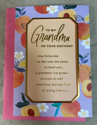 Happy Birthday Card w/ Envelope ~ To My Grandma - Image 1 of 4
