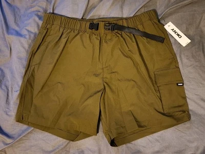 Brand New W/ Tags! DKNY Mens Stretch Cargo Pocket Shorts 5" Hybrid Volley Shorts - Image 1 of 4