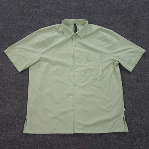 Lululemon Shirt Mens Large Green Airing Easy Camp Collar Performance Sports Prep - Picture 1 of 9