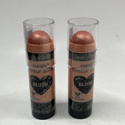 Lot of 2 - Wet N Wild - Mega Glo Stick Blush - Peach Bums #801A - NEW SHIPS FREE - Image 1 of 3