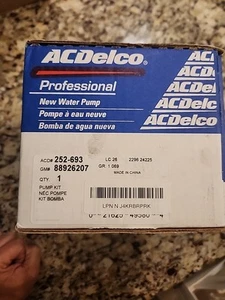 Nuevo Kit Bomba Agua ACDelco Professional 252-693, Gm 88926207 Envío Rápido Gratis - Imagen 1 de 3