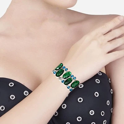 Pulsera Tenis Esmeralda Esterlina Piedras Preciosas Hecha a Mano Verde Natural Foto 1 de 4