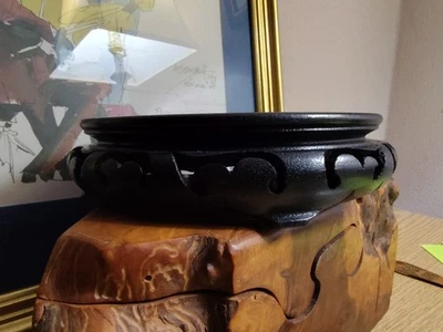 Soporte para plantas de madera asiática china para base de 6 5/8". Foto 1 de 2