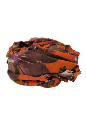 PIECES Scaldacollo Donna Sciarpa arancione chiaro-marrone stile casual - Immagine 1 di 4