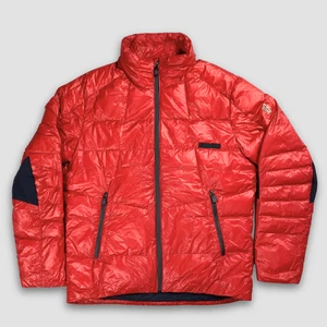 Moncler Men’s Red Down Puffer Jacket XXL Quilted Micro Doudoune Winter Coat - Picture 1 of 16
