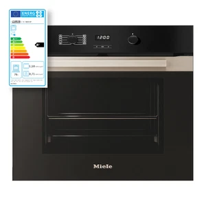 Miele H2860BP Einbau Backofen 60cm Heißluft Pyrolyse Edelstahl Schwarz A+ - Bild 1 von 2