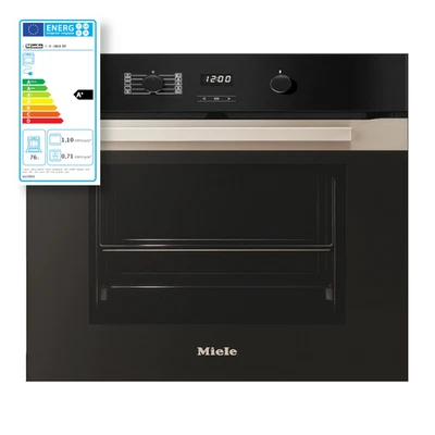 Miele H2860BP Einbau Backofen 60cm Heißluft Pyrolyse Edelstahl Schwarz A+ - Bild 1 von 2