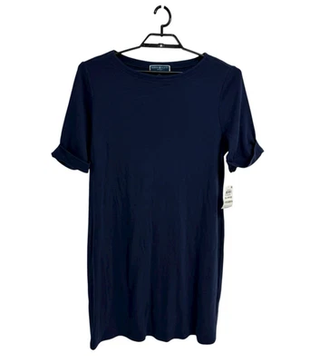 Karen Scott Mujer Jersey Vestido Azul Marino Manga Corta Talla XL Foto 1 de 4