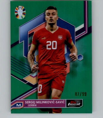 Sergej Milinkovic-Savic - 2023 Topps Finest Road to UEFA Euro 2024 - Green /99 - Image 1 of 2