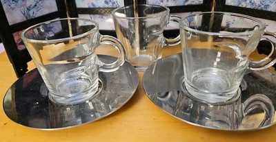 NESPRESSO View Collection, 3 tazas de café espresso 2 platillos de acero inoxidable  Foto 1 de 4