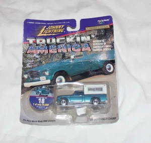 97' Johnny Lightning TRUCKIN' AMERICA #18 60'S STUDEBAKER CHAMP TRUCKUP BLUE LE - Picture 1 of 1
