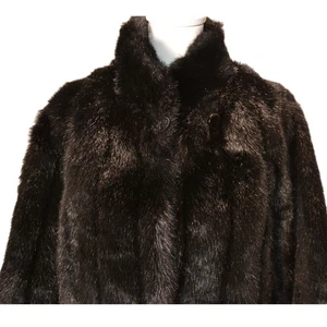 Jaclyn Smith Classic Faux Fur Coat Jacket Black Medium M Women's - Picture 1 of 7