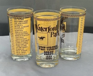Vintage 1980 West Virginia Derby Waterford Park Commemorative Glass Set Of 8 - Picture 1 of 6