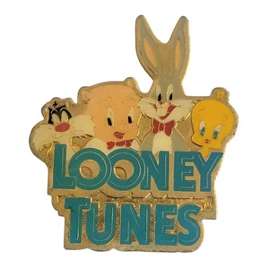 VTG 90s Looney Tunes Magnet Bugs Bunny Sylvester Tweety Bird Porky Pig Metal - Afbeelding 1 van 3