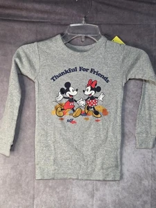 Baby Gap Disney Mickey Minnie NWT Thankful For Friends Sz 6 Yrs Long Sleeve Top - Picture 1 of 6