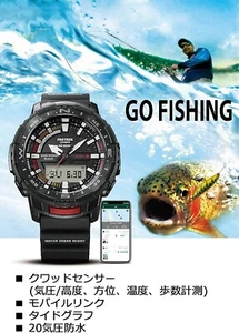 Casio PRO TREK Connected PRT-B70-1 Bluetooth Mobile Link WR 20bar Men Watch - Picture 1 of 4