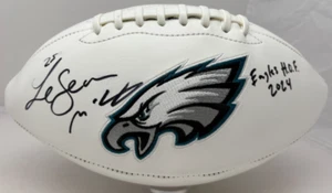LeSean McCoy Signed Eagles Logo White Panel Football Eagles HOF 2024 Ins PSA 717 - Picture 1 of 5
