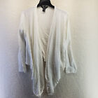 Simply Vera Vera Wang Shirt Womens Medium White Shaw Long Sleeve Stretch Blouse